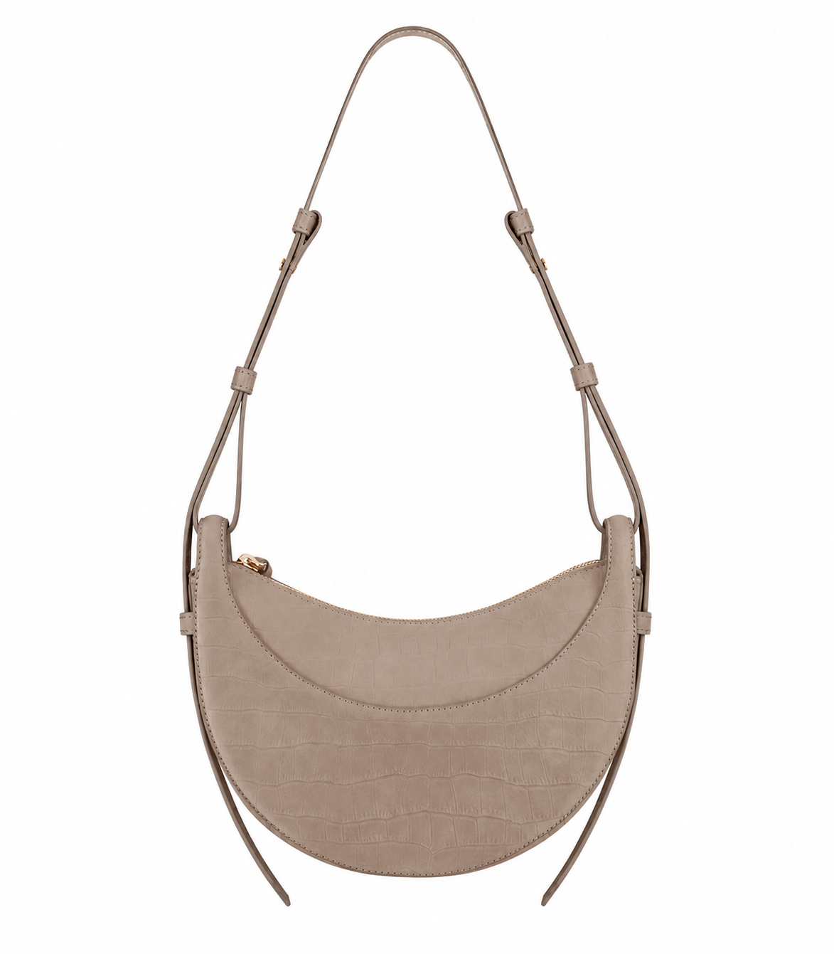 Refined Croc-Embossed Handbag