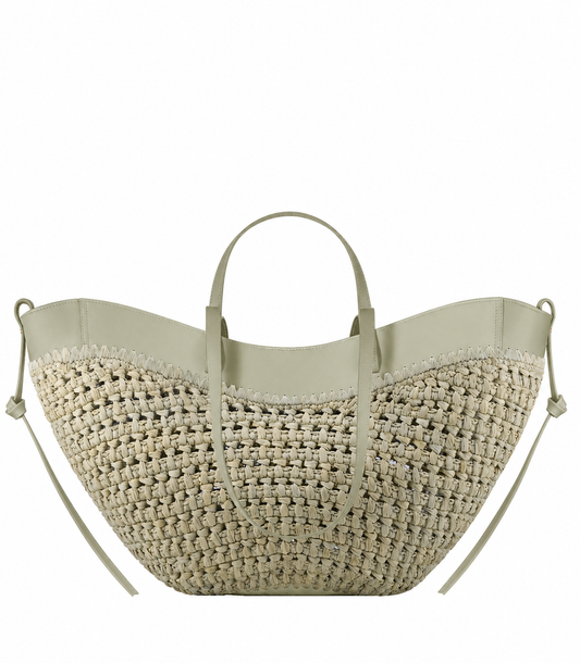 Classic Woven Raffia Handbag