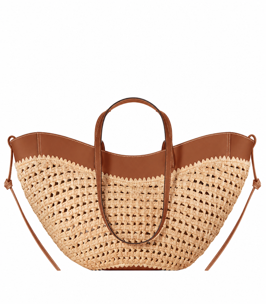 Modern Woven Raffia Handbag